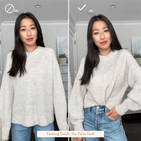 how to tuck an oversized sweater